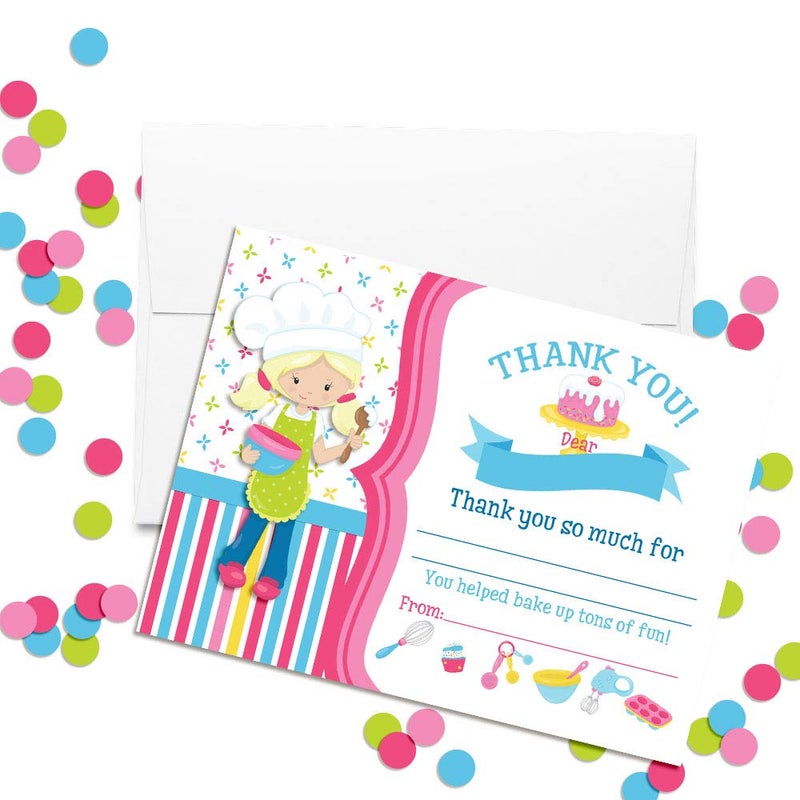 Amanda Creation Jump Bounce & Play Birthday Thank You Notes for Kids, Ten 4" x 5.5" Fill In the Blank Cards with 10 White Envelopes by AmandaCreation - Image 2